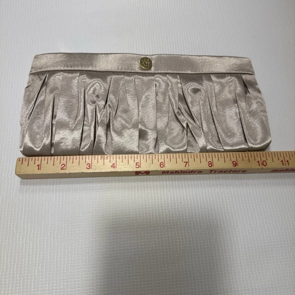 GUERLAIN Champagne Gold Silky Satin Clutch Makeup Cosmetic Bag NEW Without Tags